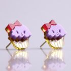 Sweet & Co. - Miss Cupcake Berry Stud Gold Earrings