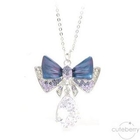 Cuteberry - Rhinestone Ribbon & Drop Pendant