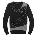MR.ZERO - V-Neck Patterned Knit Top