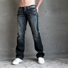 Green Banana - Embroidered Washed Denim Jeans