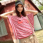 Ando Store - Smiley Print Striped Top