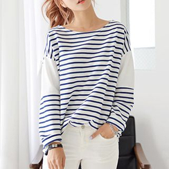 DEEPNY - Striped Long-Sleeved T-Shirt DEEPNY - Striped Long-Sleeved T-Shirt