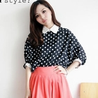 BAIMM - Dolman-Sleeve Dotted Top