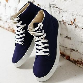 High-Top Lace-Up Sneakers