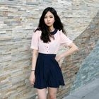 AROOKI - Peter-Pan Collar Puff-Sleeve Tunic
