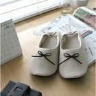 iswas - Bow-Accent Linen Slippers