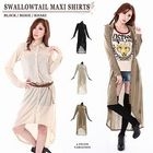 Mignon - Long-Sleeve Dip-Back Shirtdress