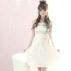 59 Seconds - Bow-Accent Contrast Trim Tie-Back Dress