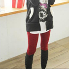 Tokyo Fashion - Ruched-Panel Dotted Leggings