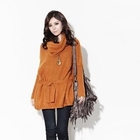 Alicegohome  - Set: Tie-Waist Knit Top + Circle Warmer