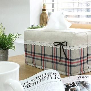 Plaid Tissue Box Cover Plaid Tissue Box Cover