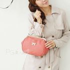 PG Beauty - Faux Leather Kiss-Lock Shoulder Bag