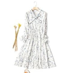 Sens Collection - 碎花长袖雪纺连衣裙 Sens Collection - 碎花长袖雪纺连衣裙