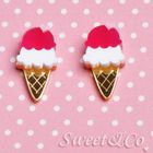 Sweet & Co. - I love ice-cream mirror stud earrings