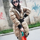 Ando Store - Faux-Fur Collar Hooded Down Coat
