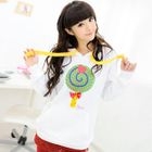 59 Seconds - Lollipop Print Fleece Hooded Pullover