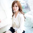 Tokyo Fashion - Tie-Neck Pleated Chiffon Blouse