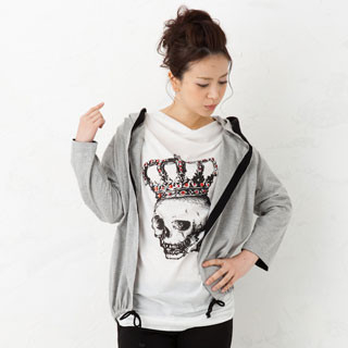 Open-Back Hooded Cardigan