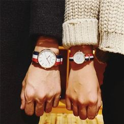 InShop Watches - 條紋帆布帶式手錶 InShop Watches - 條紋帆布帶式手錶