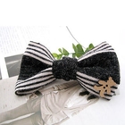 Fit-to-Kill - Little Bear With Stripe Bow Hairpin -Black