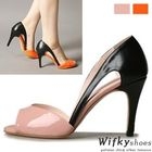 Wifky - Two-Tone Peep-Toe Stilettos