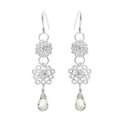 Keleo - Silver, mystic topaz earrings