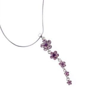 Five Vertical Flowers Pendant (Purple) Five Vertical Flowers Pendant (Purple)
