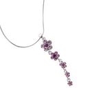 Samudra Raccolta - Five Vertical Flowers Pendant (Purple)