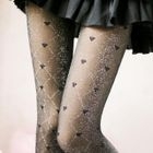 SHY SHY - Heart Print Glitter Tights