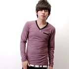 SeventyAge - Long Sleeve V-Neck Top