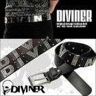 Diviner - Genuine-Leather Studded Belt