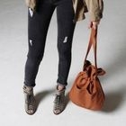 SARAH - Faux-Leather Convertible Bucket Bag