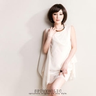 SPICY HOLIC - Asymmetrical Chiffon Blouse