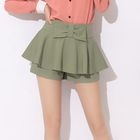 JK2 - Bow-Accent High-Waist Skort