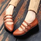 Smoothie - Platform Belted Pointy Flats
