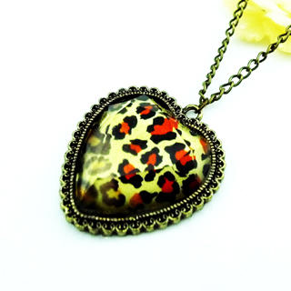 Leopard Heart Necklace Leopard Heart Necklace
