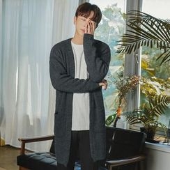 MEOSIDDA - Open-Front Long Cardigan MEOSIDDA - Open-Front Long Cardigan