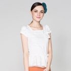 O.SA - Bow-Detail Layered Peplum Top