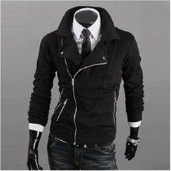 WIZIKOREA - Asymmetric Zip Jacket WIZIKOREA - Asymmetric Zip Jacket