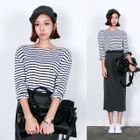 miss panda - Stripe T-Shirt