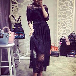 NINETTE - Tiered Lace Party Maxi Dress NINETTE - Tiered Lace Party Maxi Dress