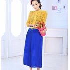 Manna - Pleated Maxi Skirt with Belt