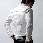 Green Banana - Embroidered Hologram Motorcycle Jacket 