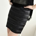 59th Street - Striped Layered Satin Skirt