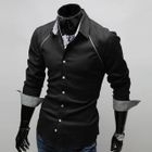 Free Shop - Gingham-Panel Long-Sleeve Shirt