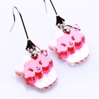 Sweet & Co. - Miss Cupcake Fuchsia Crystal Silver Earrings Sweet & Co. - Miss Cupcake Fuchsia Crystal Silver Earrings