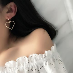 Mimishi - Heart-Shape Hook Earrings Mimishi - Heart-Shape Hook Earrings