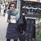 yerwang - High-Waist Shirred Skirt