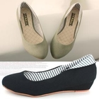 Marcella - Canvas Wedge Pumps