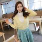 NamuDDalgi - V-Neck Cropped Cardigan
